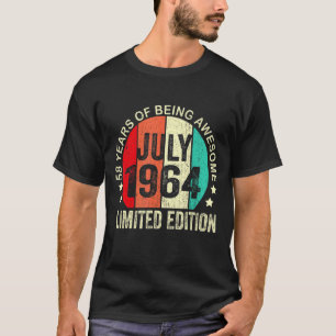 58 jaar oud juli 1964 58ste verjaardag t-shirt
