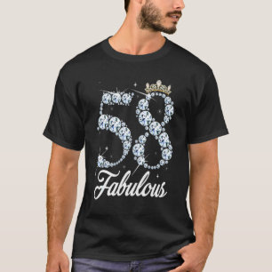 58 jaar oud mijn 58ste verjaardag koningin Diamond T-shirt