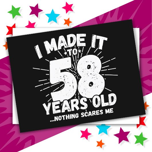 58 Jaar Oud Sarcastisch Meme Grappig 58e Verjaarda Briefkaart