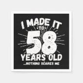 58 Jaar Oud Sarcastisch Meme Grappig 58e Verjaarda Servet (Voorkant)