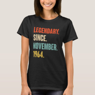 58 jaar oude 58e verjaardag Legenda sinds november T-shirt