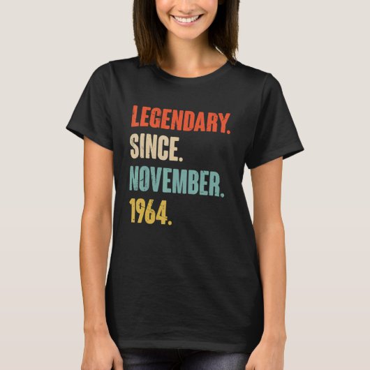 58 jaar oude 58e verjaardag Legenda sinds november T-shirt (Voorkant)