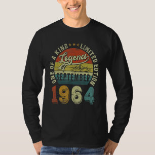 58 jaar oude 58e verjaardag Legende sinds septembe T-shirt