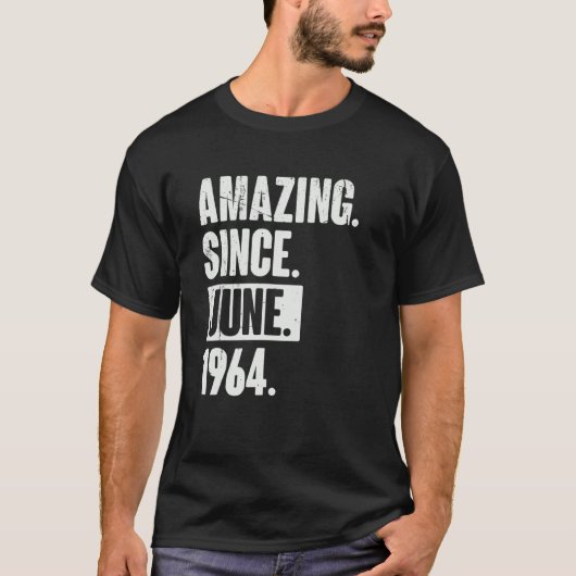 58 jaar oude 58e verjaardag sinds juni 1966 t-shirt (Voorkant)