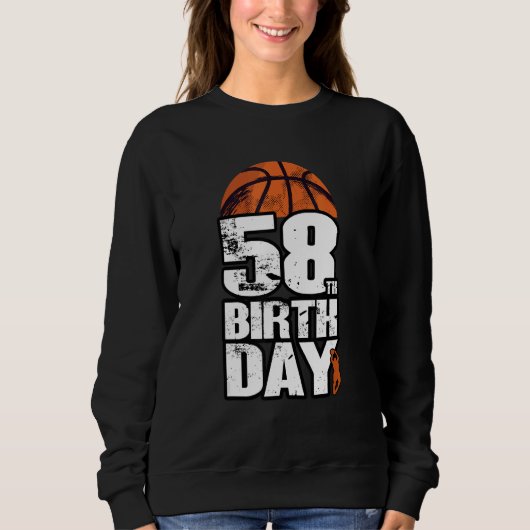 58 jaar oude Basketball 58e verjaardag Trui (Voorkant)