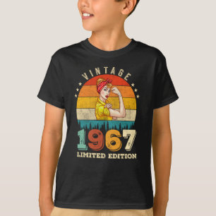 58 jaar oude Bday 1967 Vintage 58ste verjaardag vr T-shirt