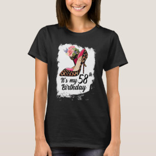 58 jaar oude High Heels Leopard Het is mijn 58ste T-shirt
