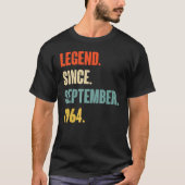 58 jaar oude legend sinds september 1964 58e herfs t-shirt (Voorkant)