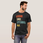 58 jaar oude legend sinds september 1964 58e herfs t-shirt (Voorkant volledig)
