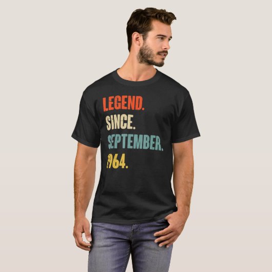 58 jaar oude legend sinds september 1964 58e herfs t-shirt (Voorkant volledig)