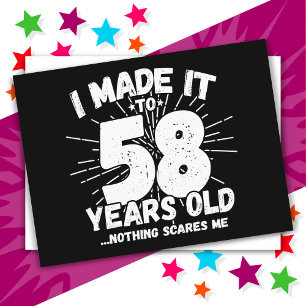 58 Jaar Oude Sarcastische Meme Funny 58ste Verjaar Briefkaart