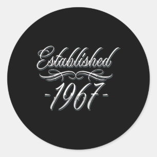 58 jaar oude Tattoo liefhebber 1967 58ste verjaard Ronde Sticker