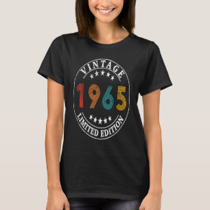 58 jaar oude Vintage 1965 58e verjaardag T-shirt