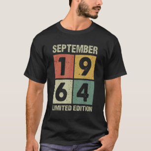 58 jaar Oude Vintage september 1964 58e verjaardag T-shirt