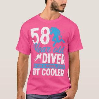 58 jaar Scuba Diving Diver Snorkel 58 verjaardag T-shirt