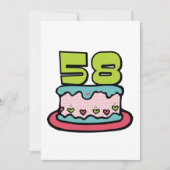 58-jarige verjaardagskaart kaart (Voorkant)