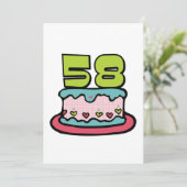 58-jarige verjaardagskaart kaart (Staand voorkant)