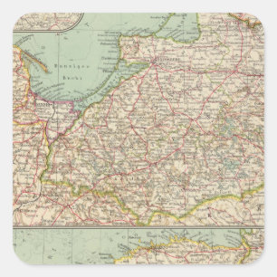 58 Oost-Pruisen, Baltische staten Vierkante Sticker