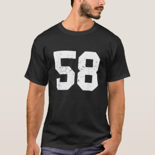 58 Sportfan Speler Nummer 58 Spelwinnaar Lucky T-shirt