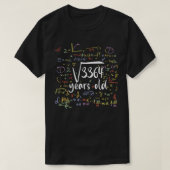 58 Verjaardag 58 Jaar Oud Gifts Wiskunde Bday Squa T-shirt (Design voorkant)