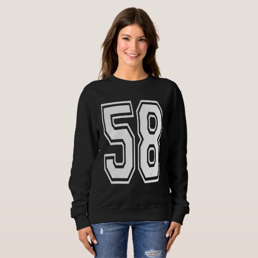 58 Verjaardag College nummer Trui (Voorkant volledig)