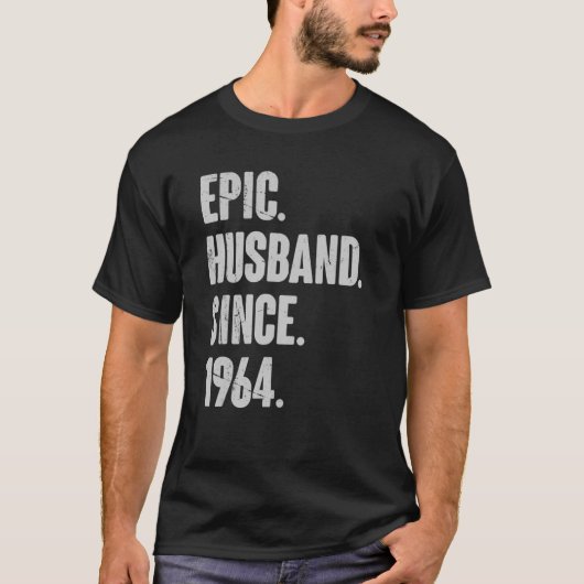 58 Wedding Anniversary For Him Epic Husband Since T-shirt (Voorkant)