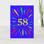 58e 'Birthday Explosion'-Kaart Kaart (Voorkant)
