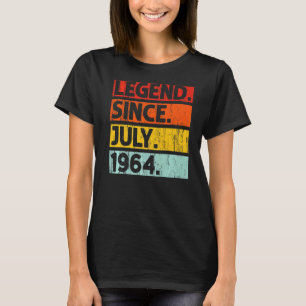 58e geboortedag sinds juli 1964 58 jaar t-shirt
