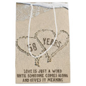 58e Jubileum doorsnede Gemiddelde Gift Bag Medium Cadeauzakje (Voorkant)