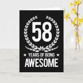 58e verjaardag (58 jaar Geweldige) Kaart (Gele Bloem)