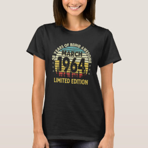 58e verjaardag 58 jaar oud Geweldige sinds 19 maar T-shirt
