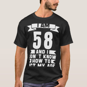 58e verjaardag 58 jaar oude Mannen Retro T-shirt
