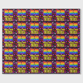 58e verjaardag: Beeldende harten patroon, regenboo Cadeaupapier (Vlak)