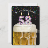 58e verjaardag Bierfeest Kaart (Voorkant)