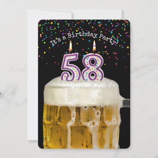 58e verjaardag Bierfeest Kaart (Voorkant)