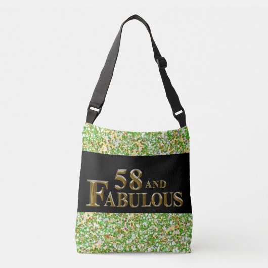 58e verjaardag crossbody tas (Voorkant)
