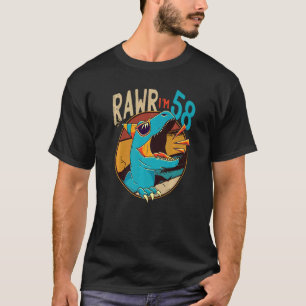 58e verjaardag Dinosaurus 58 jaar oude Dinosaurus T-shirt