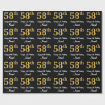 58e verjaardag: Elegante luxe faux gouden look #