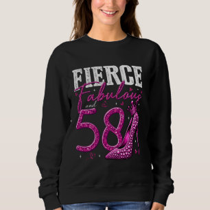 58e verjaardag Fierce Fabulous en 58 jaar oude cad Trui