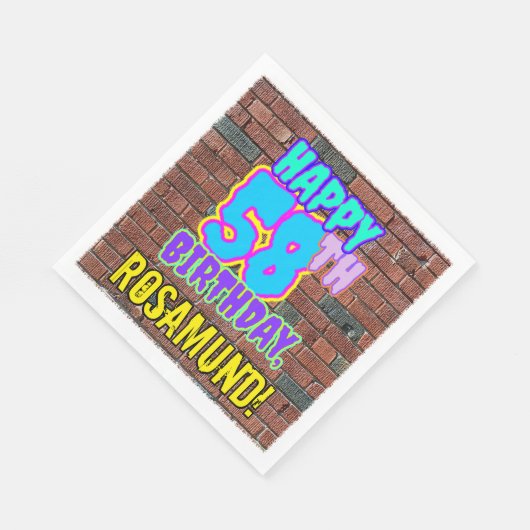 58e verjaardag ~ Fun, geïnspireerd door Urban Graf Servet (Hoek)