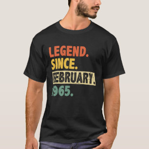 58e verjaardag Geweldige sinds februari 1965 58 ja T-shirt