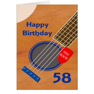 58e verjaardag gitaarspeler Birthday