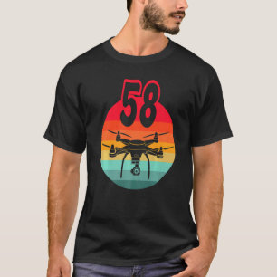 58e verjaardag I Retro afstandsbedieningstoetsen m T-shirt