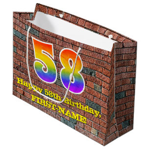 58e verjaardag: Leuk, graffiti-geïnspireerde regen Groot Cadeauzakje