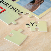 58e verjaardag: Leuke regenboog #, Aangepaste naam Legpuzzel (Zijkant)