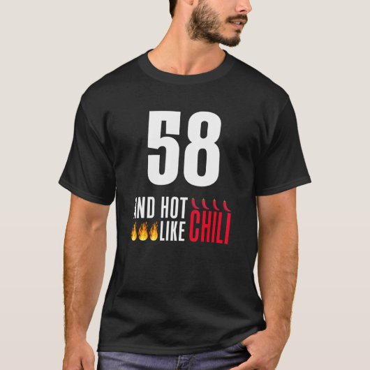 58e verjaardag Mannen van vrouwen die net als Chil T-shirt (Voorkant)