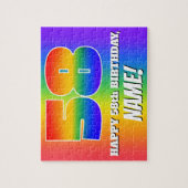 58e verjaardag — Meerkleurig regenboogpatroon "58" Legpuzzel (Verticaal)