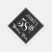 58e verjaardag Partij — Fancy Manuscript + de Naam Servet (Hoek)