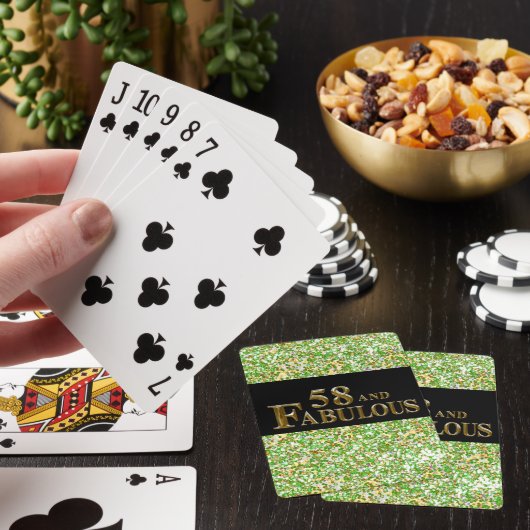 58e verjaardag pokerkaarten (Insitu)