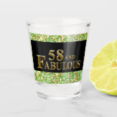 58e verjaardag shot glas (Voorkant)